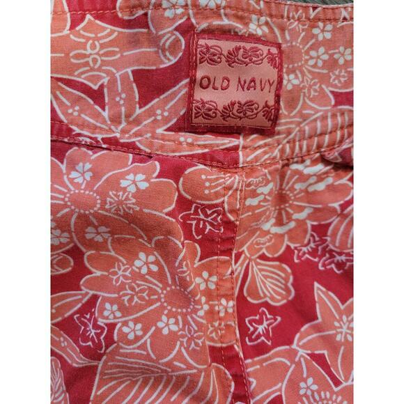 Old Navy Women’s Plus Size Floral Tropical High-Rise Shorts 16 Cotton - Picture 4 of 9